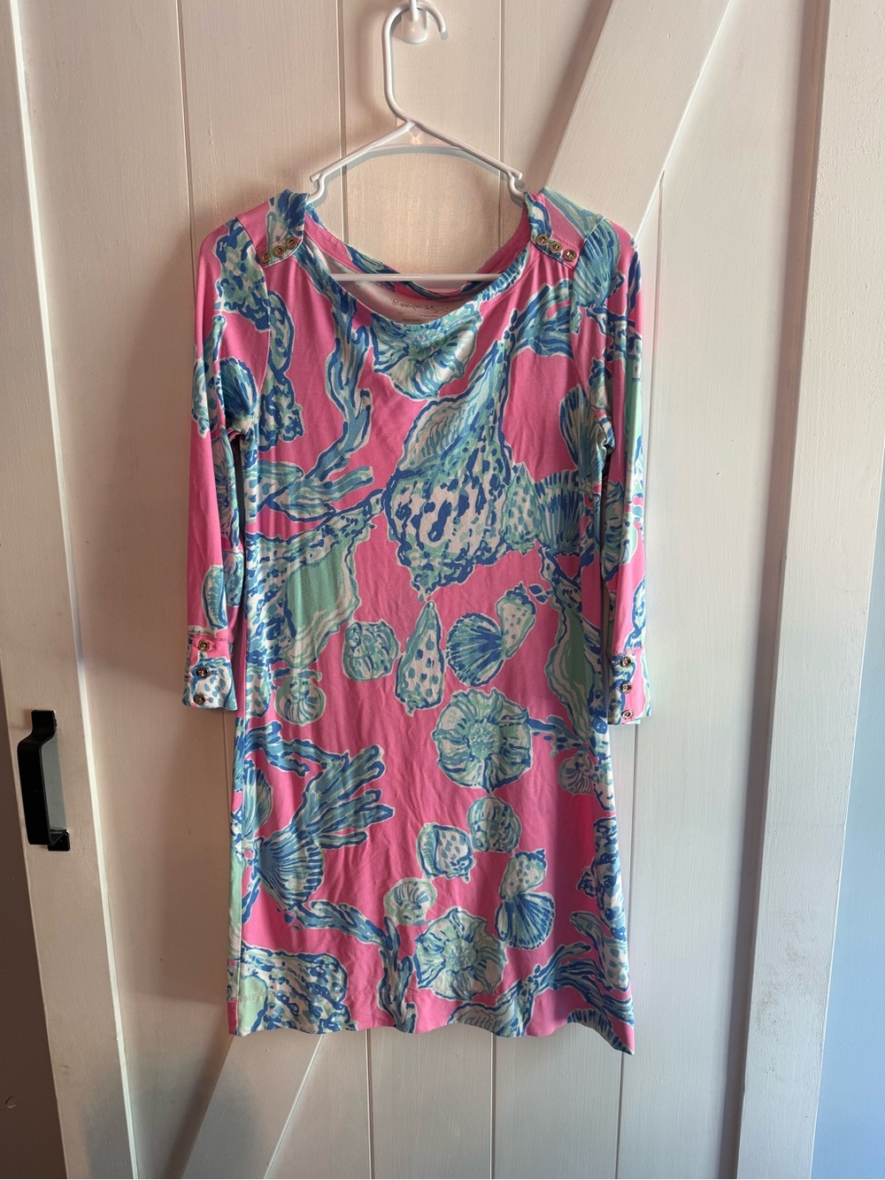 Lilly Pulitzer Pink Blue Green Floral Shift Dress